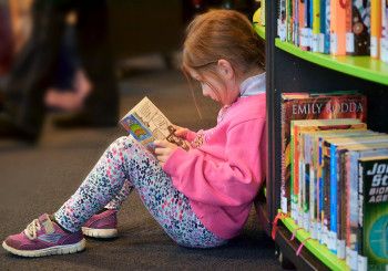 A child reading a book