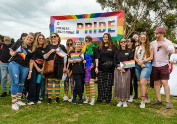 Staff at the Pride March