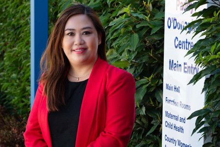 Cr Sophie Tan - Noble Park Ward with trees in the background