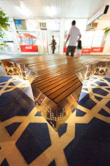 Afghan Bazaar Streetscape benches with lighting