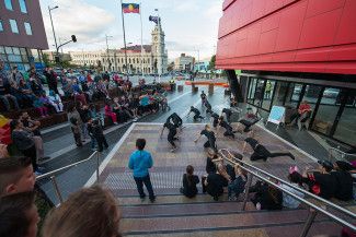 Harmony Square - event crowd with performers