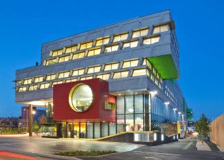 Dandenong Civic Centre at night