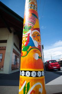 Decorative Power Poles on Foster Street by Yoge Biju