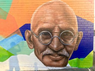 Gandhi Mural by Julian Clavijo