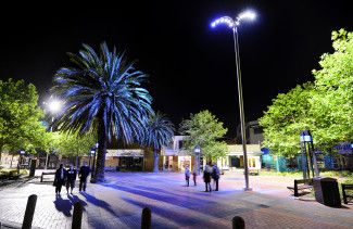 Palm Plaza lighting upgrade