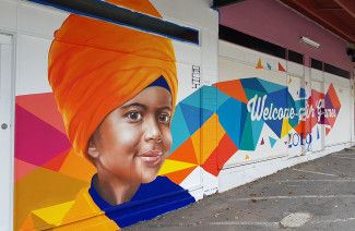 Sikh Games Mural by Julian Clavijo