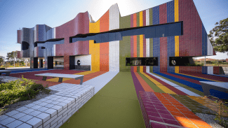 Springvale Community Hub Complete Coloured Facade