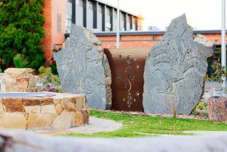 Waa and Bulln Bulln Corroboree (Springvale Ceremonial Fire Pit) by artists Fiona Clarke and Ken McKean