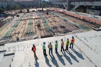 construction workers on site