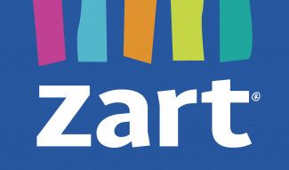 Zart text and coloured stripes