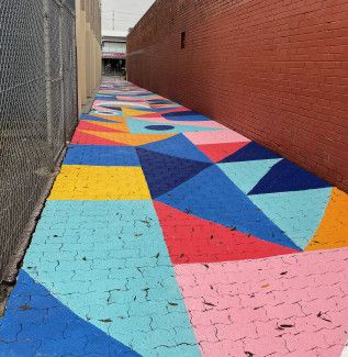 ‘Colour Connection’ is a large-scale pavement mural