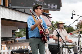 A band performs at the Sustainability Festival 2022