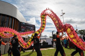 A Lion Dance performance at the Springvale Community Hub Community Celebration 2022