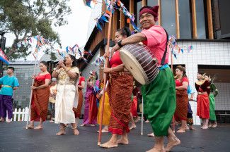 Performers on stage at the Springvale Community Hub Community Celebration 2022