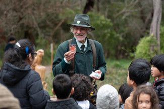 A roving entertainer at Alex Wilkie Nature Reserve Spring Thing