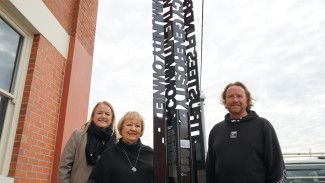 Lisa Beck (great niece of Paddy O'Donoghue), Dawn Dickson (niece of Paddy O'Donoghue and Trustee) and Michael Dickson (great nephew of Paddy O'Donoghue)