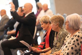 Attendees at the Merle Mitchell AM Memorial event