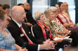 Attendees at the Merle Mitchell AM Memorial event