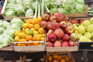 boxes of fresh food