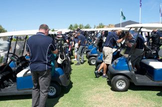 Golfers at the Take a Swing for Charity Golf Day 