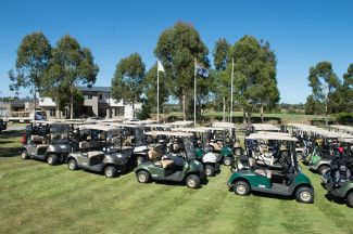 Golfers at the Take a Swing for Charity Golf Day 
