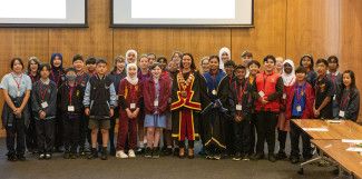 Mayor Councillor Eden Foster with Council's Children Advisory Group