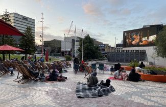Open Air Movie at Harmony Square