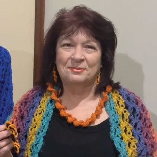 A lady smiling