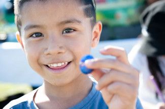 Child holding easter egg