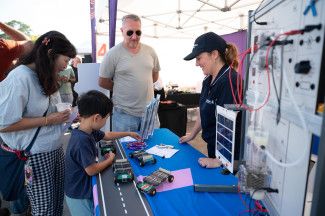 People enjoying the festival.