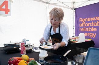 People enjoying the festival.