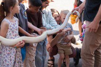 People enjoying the festival.