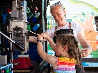 People enjoying the festival.