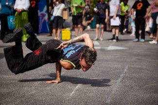 People enjoying the festival.