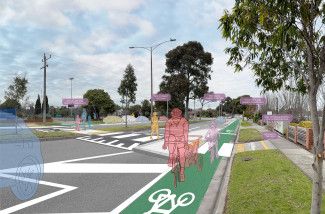 Perspective of what McCrae Street will look like after the project.