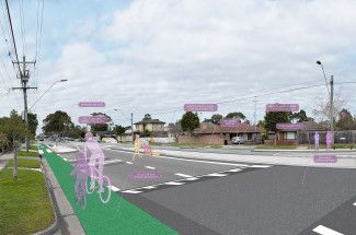 Perspective of what McCrae Street will look like after the project.