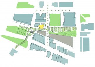 Masonic Halle site plan - architectural drawing