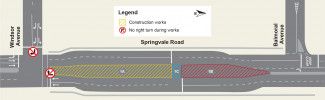 Springvale Boulevard project Centre median works map