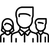 Three People grouped together icon