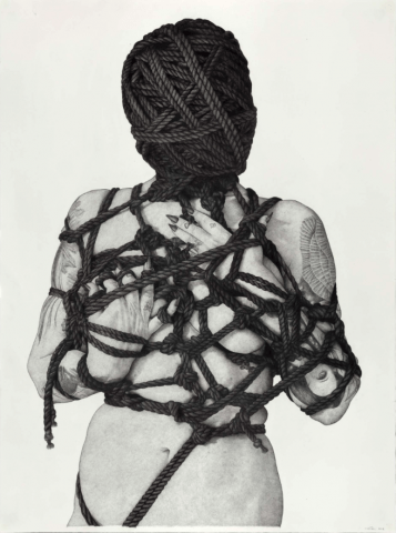 Lily Mae Martin, Beloved - ink on paper 76 x 56cm, 2019.