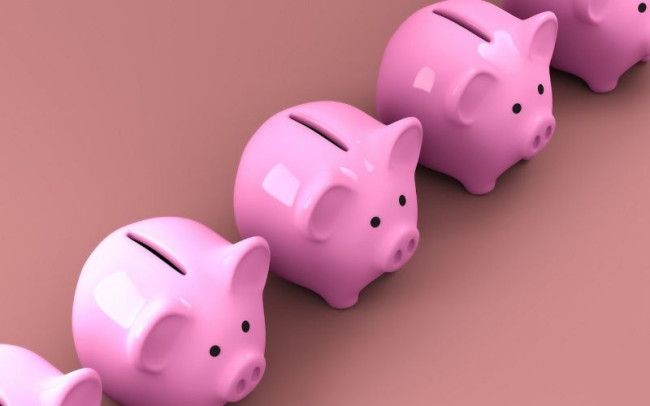 Pink pig money boxes