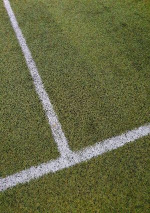 Sports field with line marking