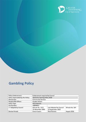 Gambling policy