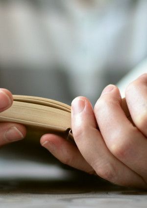 A person reading a book