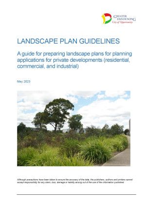 Cover page Landscape Plan Guidelines May 2023